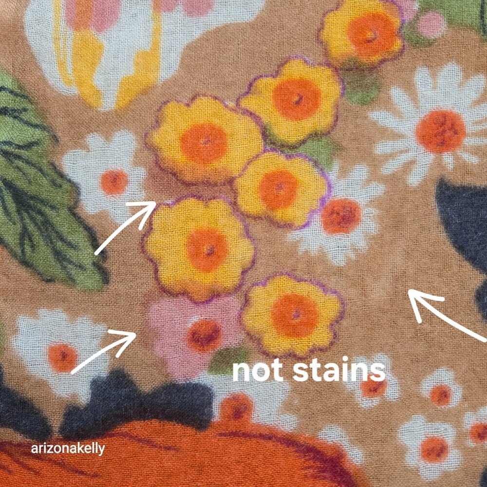 Woven Wool Lightweight Floral Scarf - Picture 6 of 8